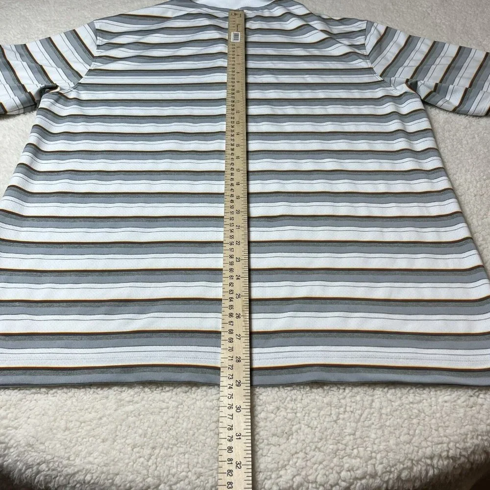 Nike Golf Polo Shirt Dri Fit Mens Large Striped Short Sleeve Adult Casual - Picture 6 of 6